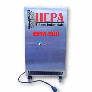 Purificador de Ar e Ambientes HEPA-H14 HF-EPM-500-INOX